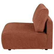  Coaster Furniture Elysia 551891 Chenille Upholstered Modular Armless Chair - Coral IMAGE 4
