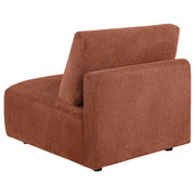  Coaster Furniture Elysia 551891 Chenille Upholstered Modular Armless Chair - Coral IMAGE 5