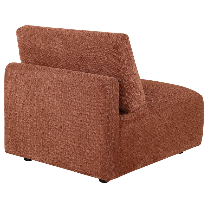  Coaster Furniture Elysia 551891 Chenille Upholstered Modular Armless Chair - Coral IMAGE 7