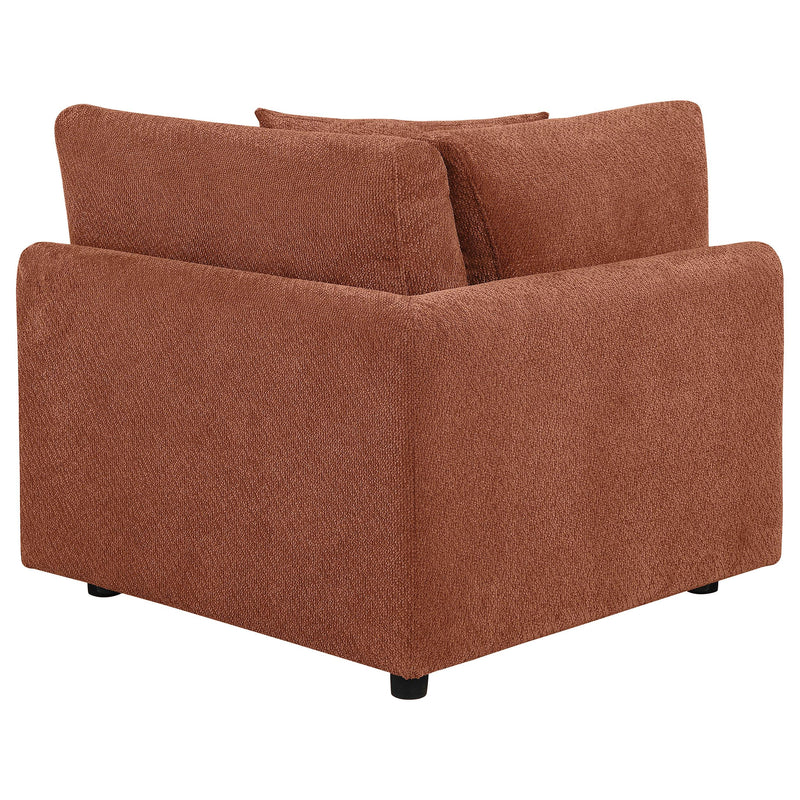  Coaster Furniture Elysia 551892 Chenille Upholstered Modular Corner Chair - Coral IMAGE 2