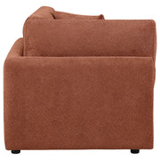  Coaster Furniture Elysia 551892 Chenille Upholstered Modular Corner Chair - Coral IMAGE 4