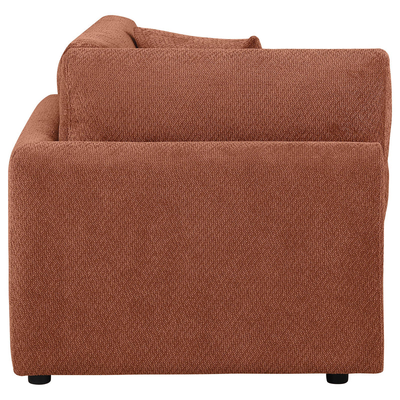  Coaster Furniture Elysia 551892 Chenille Upholstered Modular Corner Chair - Coral IMAGE 4