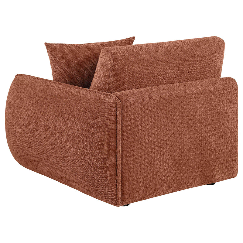  Coaster Furniture Elysia 551894RAF Chenille Upholstered Modular RAF Chair - Coral IMAGE 3