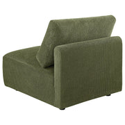  Coaster Furniture Elysia 551895 Chenille Upholstered Modular Armless Chair - Green IMAGE 3