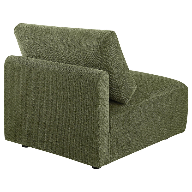  Coaster Furniture Elysia 551895 Chenille Upholstered Modular Armless Chair - Green IMAGE 4