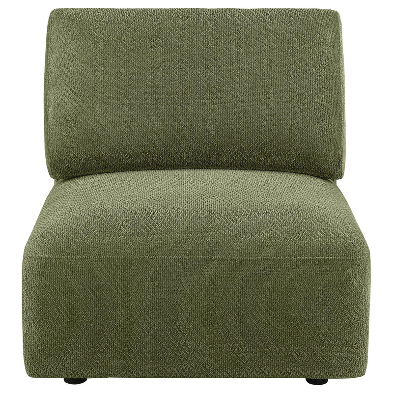 Coaster Furniture Elysia 551895 Chenille Upholstered Modular Armless Chair - Green IMAGE 7