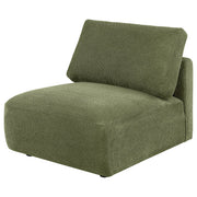  Coaster Furniture Elysia 551895 Chenille Upholstered Modular Armless Chair - Green IMAGE 8
