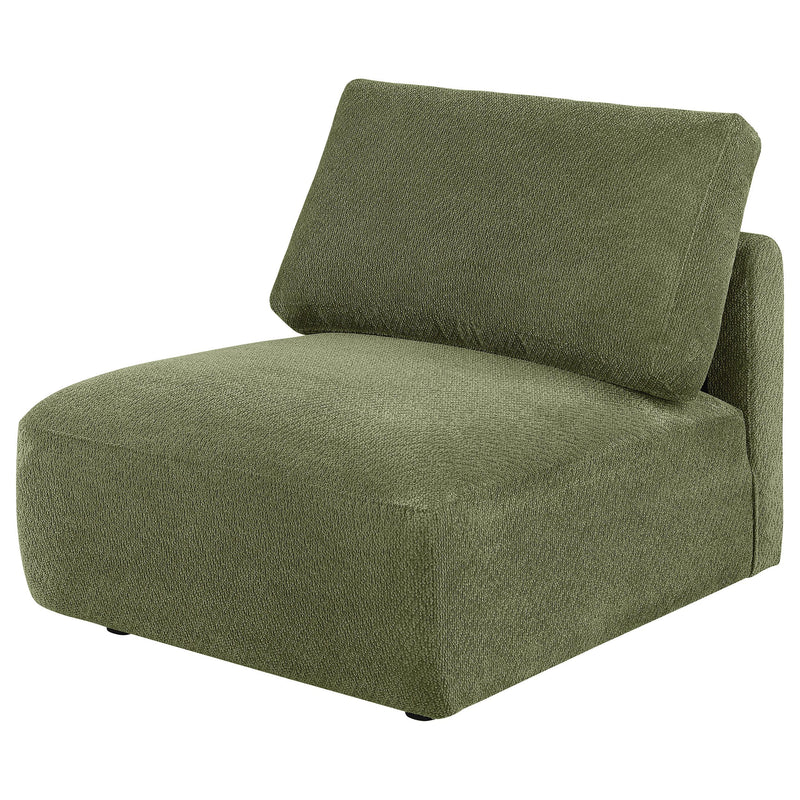  Coaster Furniture Elysia 551895 Chenille Upholstered Modular Armless Chair - Green IMAGE 8