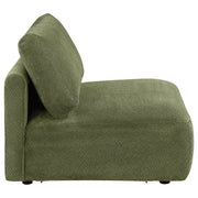  Coaster Furniture Elysia 551895 Chenille Upholstered Modular Armless Chair - Green IMAGE 9