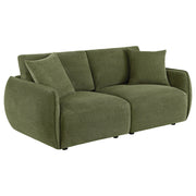  Coaster Furniture Elysia 551895-LOVE Chenille Upholstered Modular Lounge Loveseat - Green IMAGE 1
