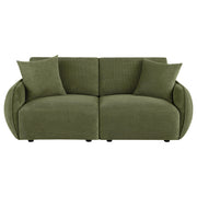  Coaster Furniture Elysia 551895-LOVE Chenille Upholstered Modular Lounge Loveseat - Green IMAGE 3
