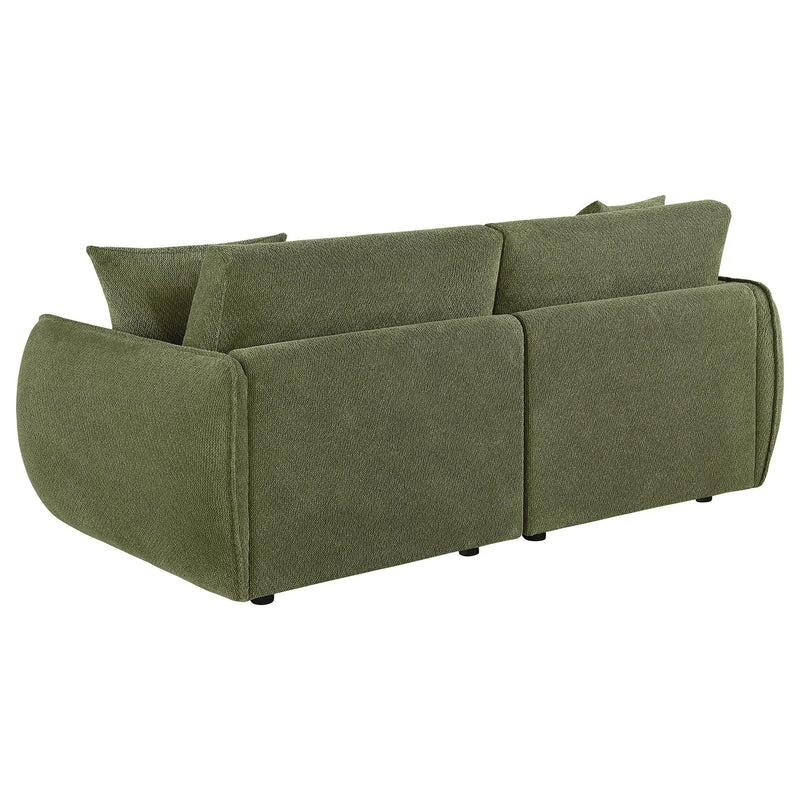  Coaster Furniture Elysia 551895-LOVE Chenille Upholstered Modular Lounge Loveseat - Green IMAGE 6