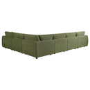  Coaster Furniture Elysia 551895-SET 6-piece Chenille Upholstered Modular Sectional Sofa - Green IMAGE 5