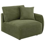  Coaster Furniture Elysia 551895-SETA 5-piece Chenille Upholstered Modular Sectional Sofa - Green IMAGE 10