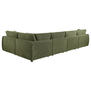  Coaster Furniture Elysia 551895-SETA 5-piece Chenille Upholstered Modular Sectional Sofa - Green IMAGE 3
