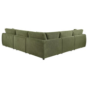  Coaster Furniture Elysia 551895-SETA 5-piece Chenille Upholstered Modular Sectional Sofa - Green IMAGE 7