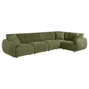  Coaster Furniture Elysia 551895-SETA 5-piece Chenille Upholstered Modular Sectional Sofa - Green IMAGE 9