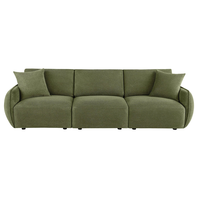  Coaster Furniture Elysia 551895-SOFA Chenille Upholstered Modular Lounge Sofa - Green IMAGE 4