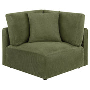  Coaster Furniture Elysia 551896 Chenille Upholstered Modular Corner Chair - Green IMAGE 1
