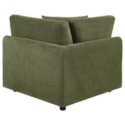  Coaster Furniture Elysia 551896 Chenille Upholstered Modular Corner Chair - Green IMAGE 2