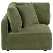  Coaster Furniture Elysia 551896 Chenille Upholstered Modular Corner Chair - Green IMAGE 4