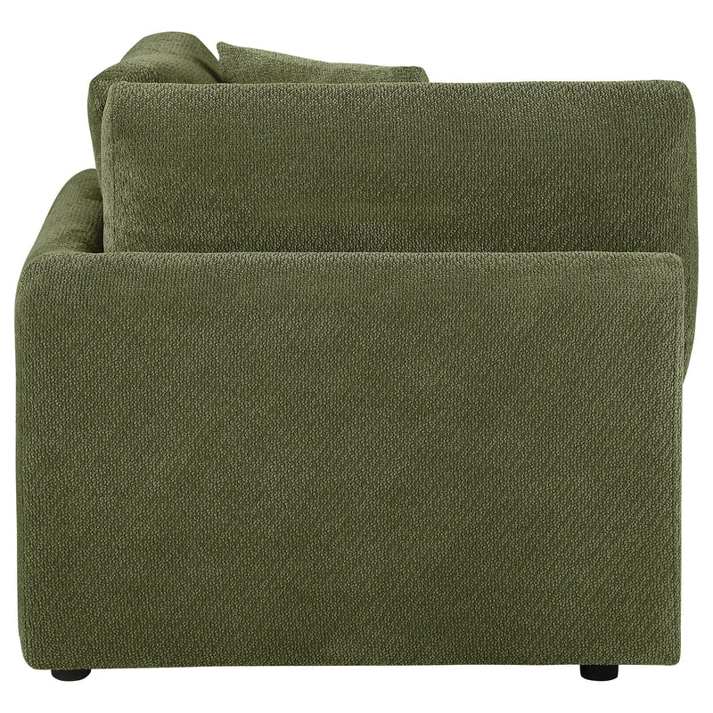  Coaster Furniture Elysia 551896 Chenille Upholstered Modular Corner Chair - Green IMAGE 5