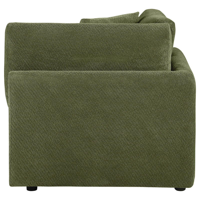 Coaster Furniture Elysia 551896 Chenille Upholstered Modular Corner Chair - Green IMAGE 6