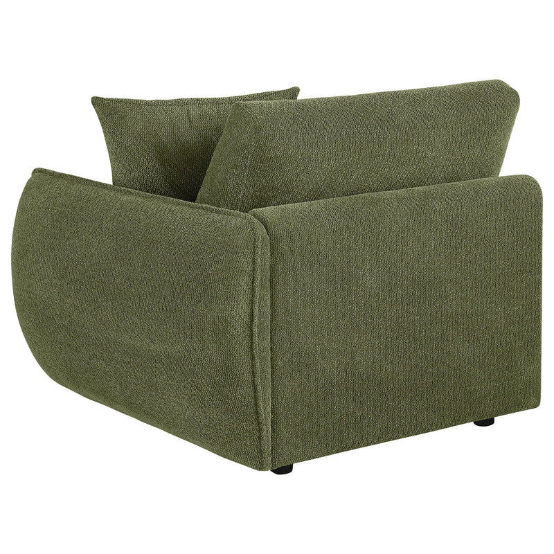  Coaster Furniture Elysia 551898RAF Chenille Upholstered Modular RAF Chair - Green IMAGE 4