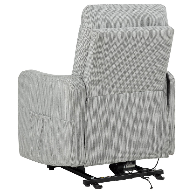  Coaster Furniture Dayes 600130P Upholstered Power Lift Recliner Chair - Light Grey IMAGE 11