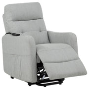  Coaster Furniture Dayes 600130P Upholstered Power Lift Recliner Chair - Light Grey IMAGE 13
