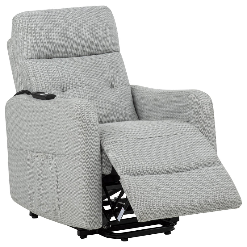  Coaster Furniture Dayes 600130P Upholstered Power Lift Recliner Chair - Light Grey IMAGE 13