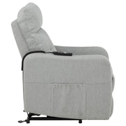  Coaster Furniture Dayes 600130P Upholstered Power Lift Recliner Chair - Light Grey IMAGE 4