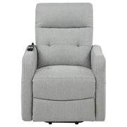  Coaster Furniture Dayes 600130P Upholstered Power Lift Recliner Chair - Light Grey IMAGE 6