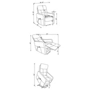  Coaster Furniture Dayes 600131P Upholstered Power Lift Recliner Chair - Taupe IMAGE 17