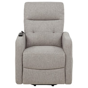  Coaster Furniture Dayes 600131P Upholstered Power Lift Recliner Chair - Taupe IMAGE 6