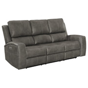  Coaster Furniture Brickston 603431PPP Triple Power Reclining Sofa - Charcoal IMAGE 1