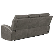  Coaster Furniture Brickston 603431PPP Triple Power Reclining Sofa - Charcoal IMAGE 2