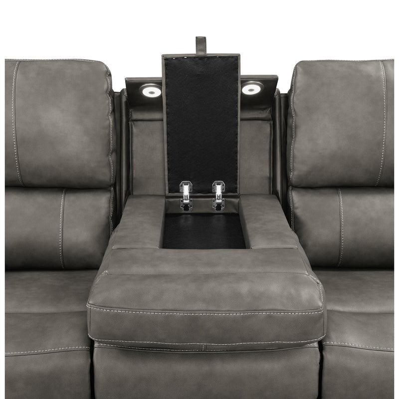  Coaster Furniture Brickston 603431PPP Triple Power Reclining Sofa - Charcoal IMAGE 8