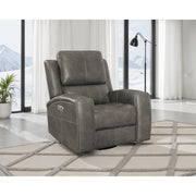  Coaster Furniture Brickston 603433PPP Triple Power Swivel Glider Recliner - Charcoal IMAGE 3