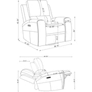  Coaster Furniture Brickston 603436PPP Triple Power Swivel Glider Recliner - Grey IMAGE 14