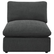  Coaster Furniture Collins 609530AC Modular Armless Chair - Dark Grey IMAGE 3