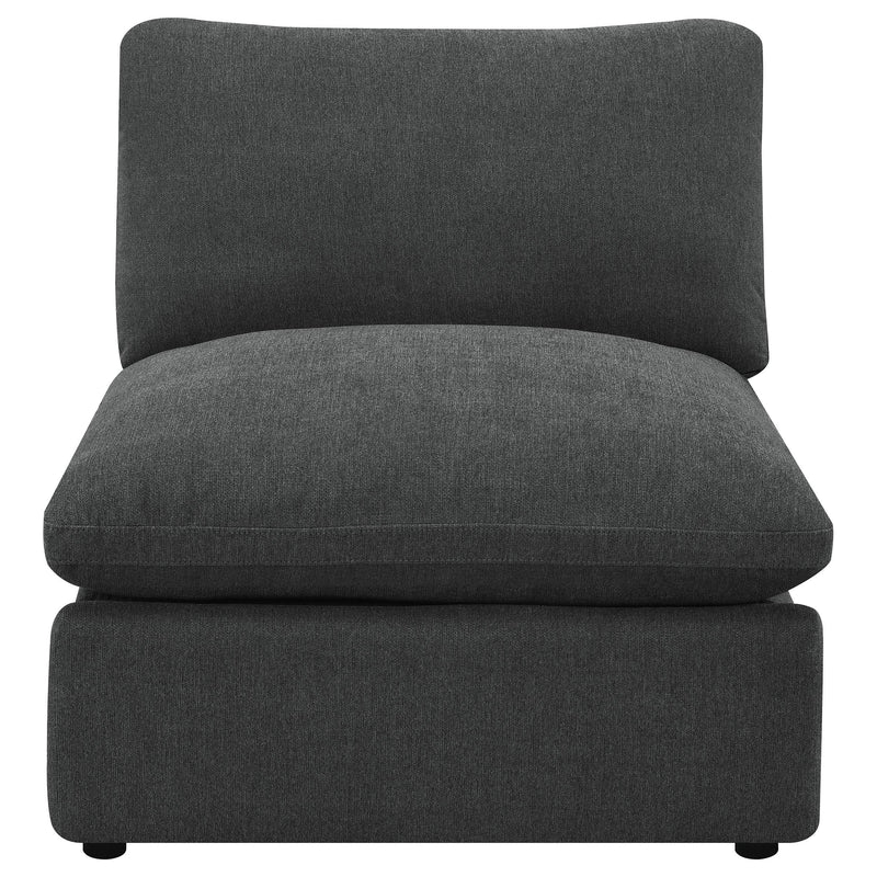  Coaster Furniture Collins 609530AC Modular Armless Chair - Dark Grey IMAGE 3
