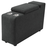  Coaster Furniture Collins 609530CON Upholstered Modular Storage Console - Dark Grey IMAGE 1