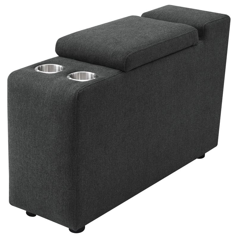  Coaster Furniture Collins 609530CON Upholstered Modular Storage Console - Dark Grey IMAGE 1