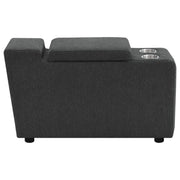  Coaster Furniture Collins 609530CON Upholstered Modular Storage Console - Dark Grey IMAGE 2