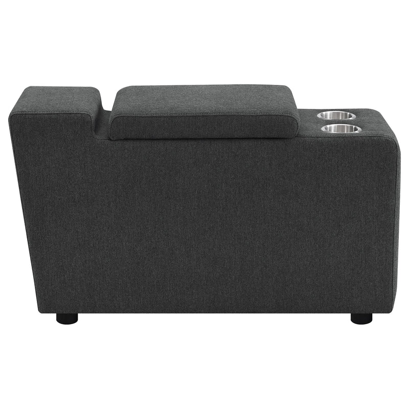  Coaster Furniture Collins 609530CON Upholstered Modular Storage Console - Dark Grey IMAGE 2