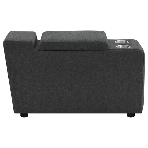  Coaster Furniture Collins 609530CON Upholstered Modular Storage Console - Dark Grey IMAGE 2