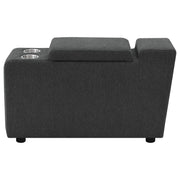  Coaster Furniture Collins 609530CON Upholstered Modular Storage Console - Dark Grey IMAGE 3