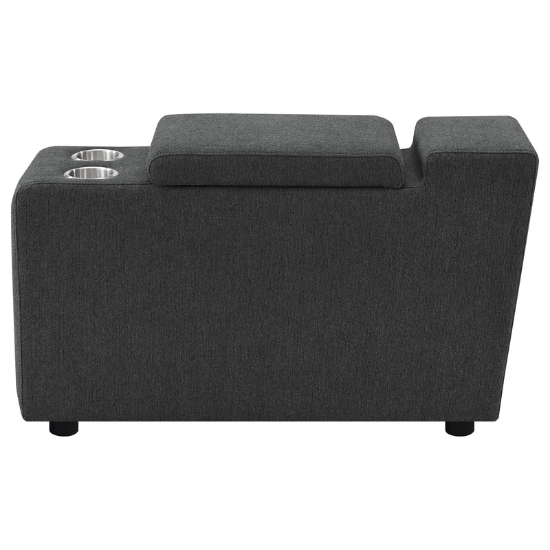  Coaster Furniture Collins 609530CON Upholstered Modular Storage Console - Dark Grey IMAGE 3