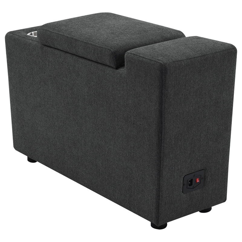  Coaster Furniture Collins 609530CON Upholstered Modular Storage Console - Dark Grey IMAGE 4